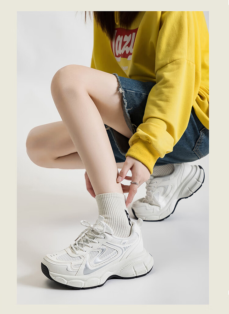 Кроссовки HUANQIU Vibe Style, сетчатые, дышащие, модель 2025 года, универсальные, фиолетовые, в стиле ретро, популярный тренд
