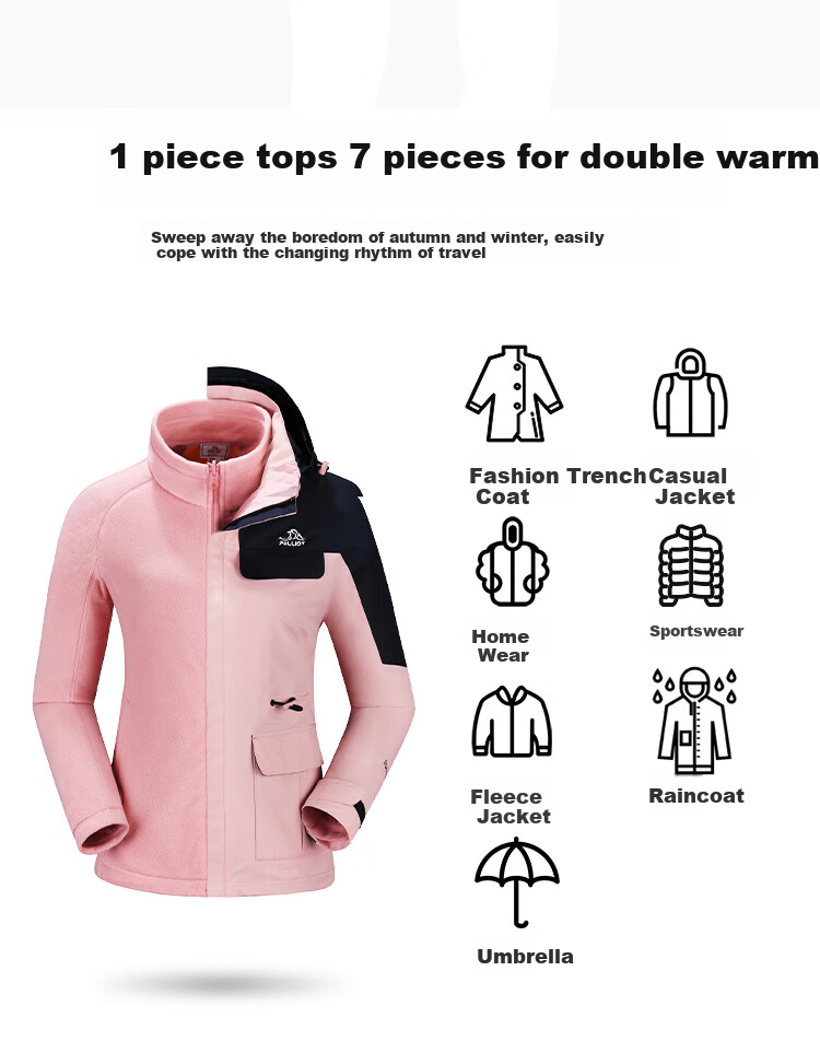 Мужская куртка Pelliot "Shan Se" 3-в-1, мужская и женская, для улицы, ветрозащитная и теплая, 12040106, цвет "Морозный пурпур", размер 3XL