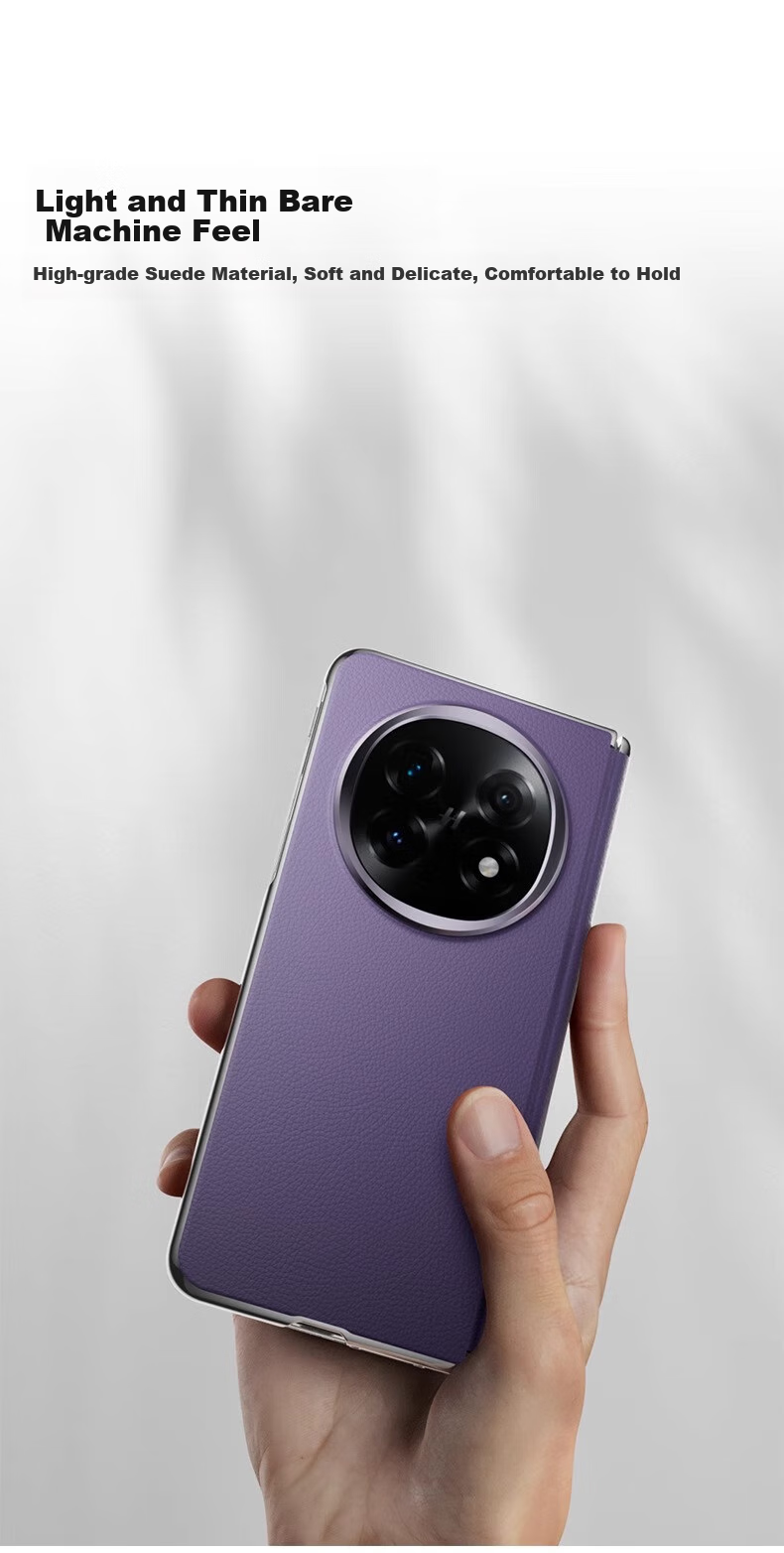Чехол Ekakashop для OPPO Find N5, складной, из натуральной кожи, с защитой от падений, бизнес-стиль