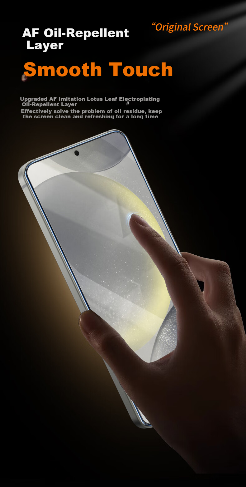 Защитное стекло Smorss для Samsung S24+, полное покрытие, антибликовое, HD, защита от отпечатков пальцев, пылезащитное, противоударное