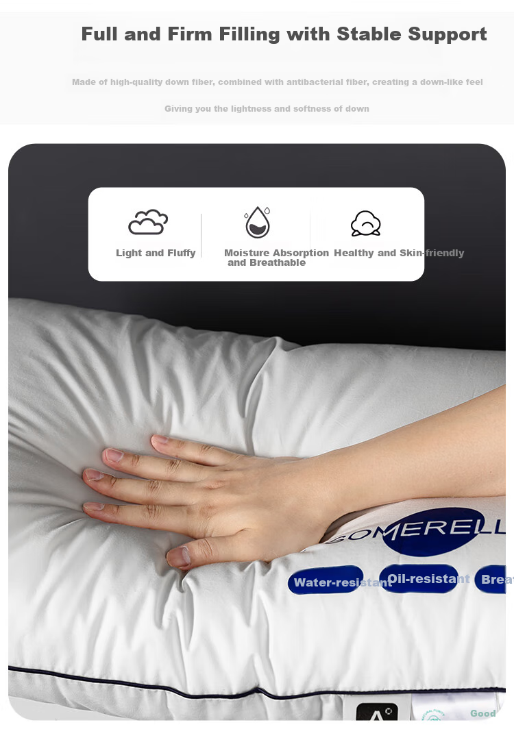 Подушка SOMERELLE Pure Cotton Hotel Triple-Protection, 48x74 см, 2 шт.