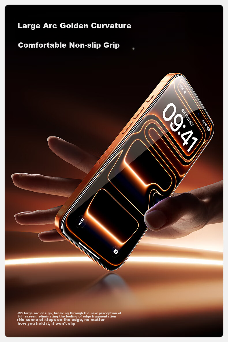 Защитное стекло SmartDevil для Apple iPhone 17 Pro, 3D горячее изгибание, Corning, ультратонкое, 0.18 мм, с камерой без пыли