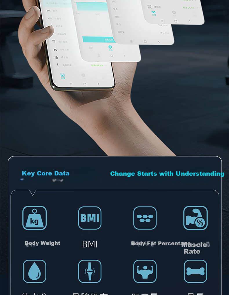 Умные напольные весы ICOMON S5, электронные, с Bluetooth, до 180 кг, измерение состава тела