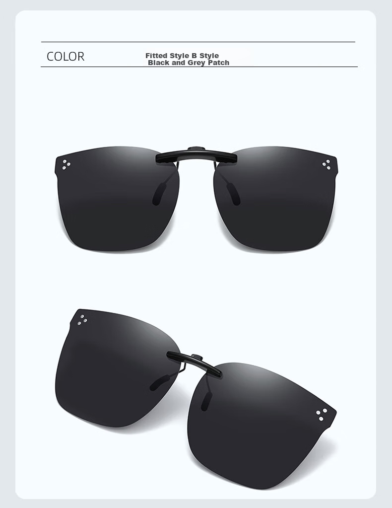 Siwangongli Polarized Clip-On Sunglasses for Women And Men, Clip-On Myopia Sunglasses for Driving And Fishing