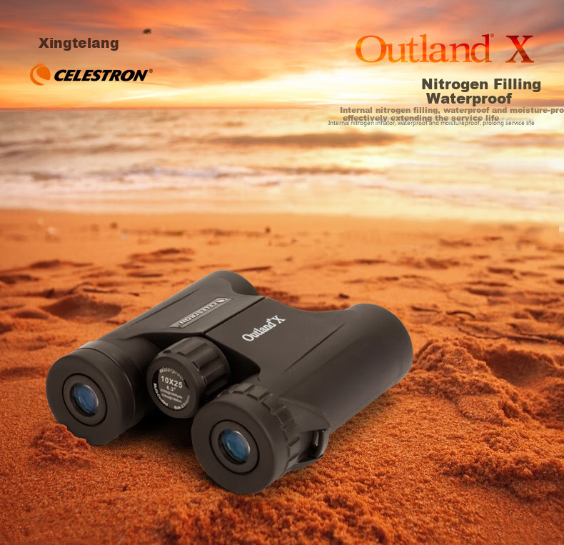 Бинокль Celestron Outland X 10x25, высококачественный, водонепроницаемый, для наблюдения за природой, концертов и спорта
