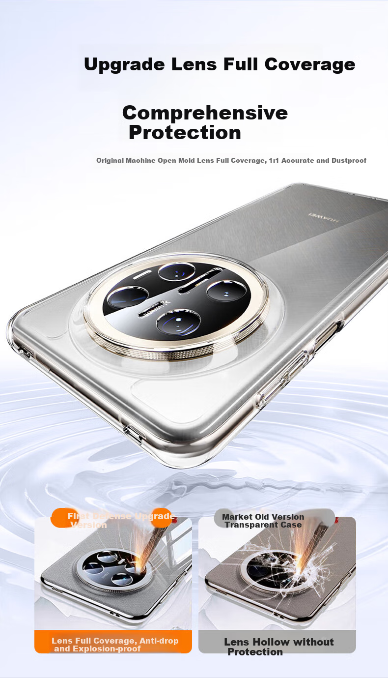 DIVI Чехол для Huawei Pura 80, прозрачный, ультратонкий, противоударный, защита камеры, мягкий