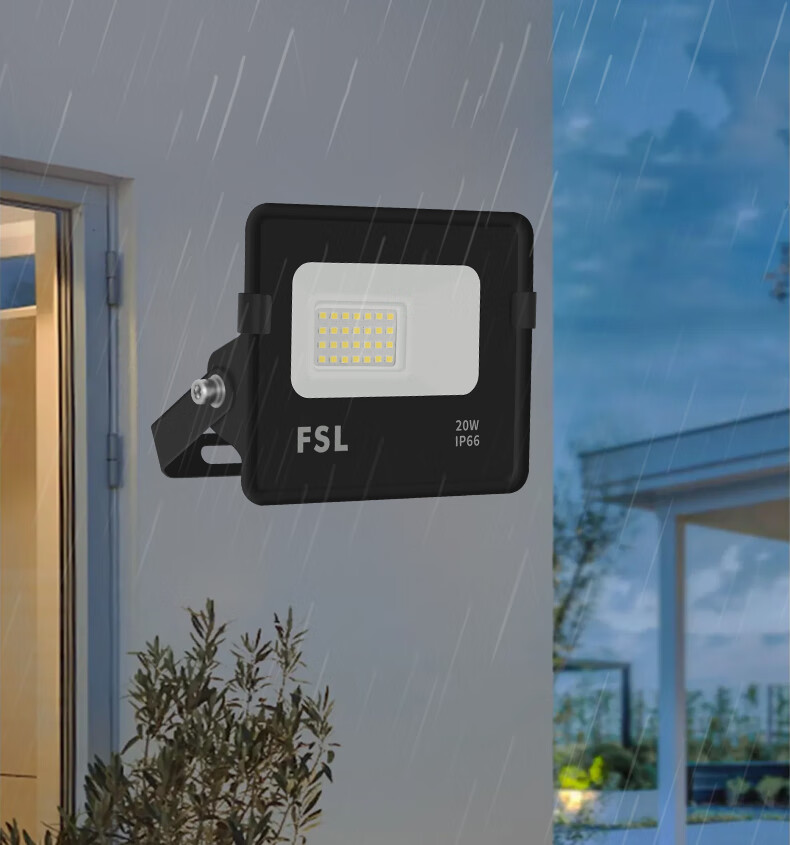 Foshan Lighting (FSL) светодиодный прожектор уличный водонепроницаемый IP66 100 Вт белый свет 6500K серия Tianyao