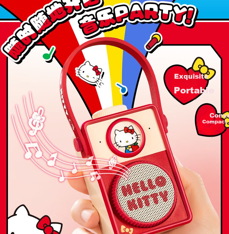 Портативная Bluetooth колонка MARtube Hello Kitty Retro, Декор для рабочего стола, Подарок на свадьбу и новоселье, Практичный подарок для девушек, Подарок на день рождения и День святого Валентина для женщин, подруги
