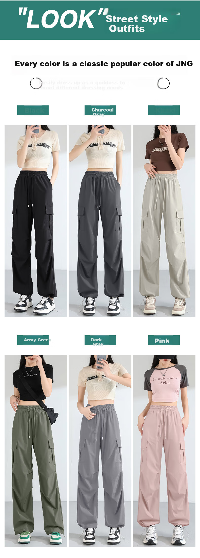 Женские брюки MJ STYLE Cargo Straight-Leg Pants, летние модные спортивные брюки с высокой талией, универсальные брюки