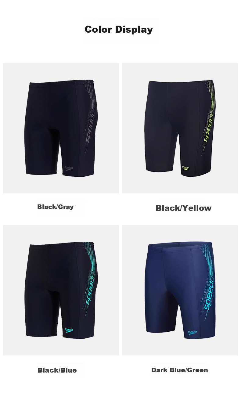 Мужские плавки Speedo, профессиональные тренировочные, хлороустойчивые, мягкие, быстросохнущие, до колена, сине-зеленые, размер 32