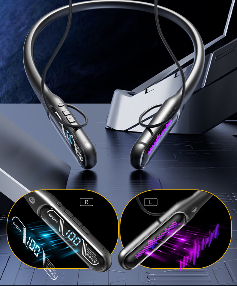 Viken [Berlin Voice | Latest 2025 Model] Bluetooth Neckband Wireless Sports Magnetic Earphones with Long Battery Life, Noise Reduction, Sweat-Resistant for Running And Gaming