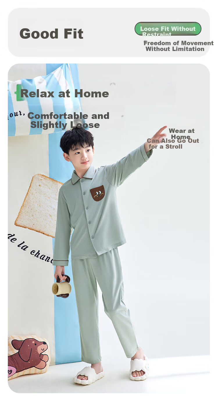 Комплект детской пижамы Hodohome для мальчика, хлопок, размер 120