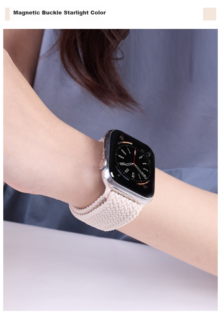Ремешок MSSM для Apple Watch Series 11/10/9/SE3/Ultra3, нейлоновый, с магнитной застежкой, Космический серый, 38/40/41/42 мм