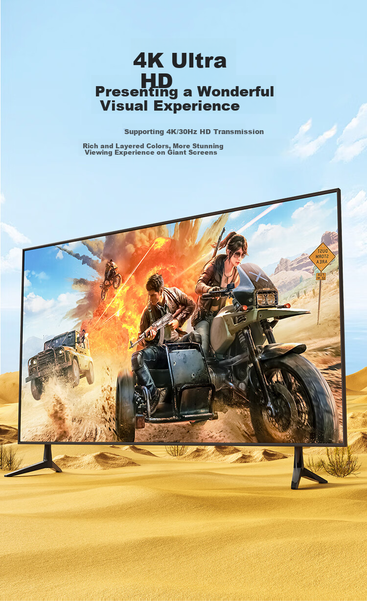 Кабель-адаптер SAMZHE DP to HDMI, 4K HD, DisplayPort 1.2 на HDMI, 5 метров, DH1050