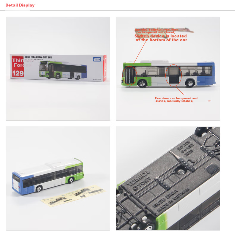Металлическая модель автомобиля TAKARA TOMY, версия Osaka City Bus №129, подарок на Новый год, 1:82