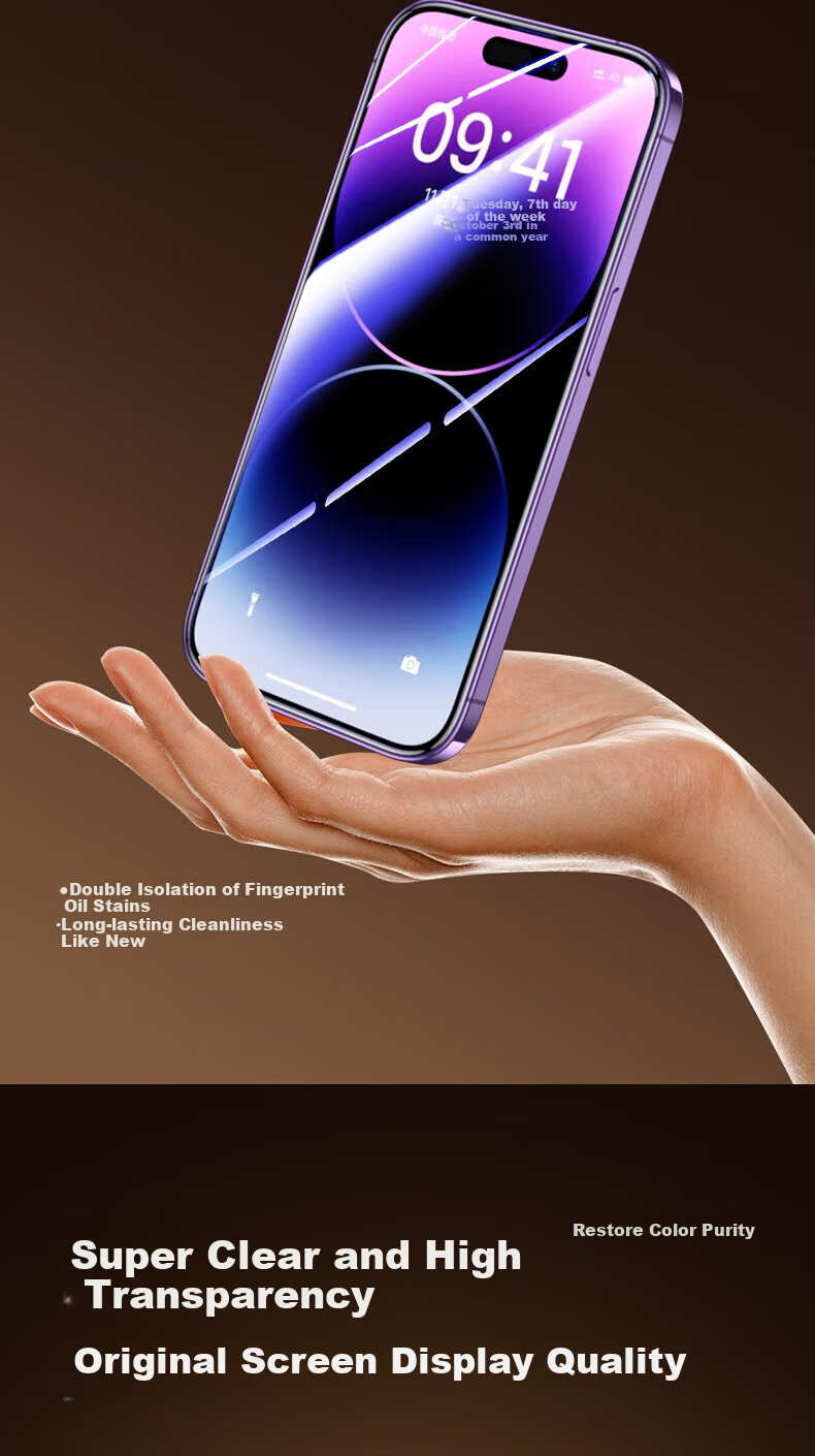 Защитное стекло Baozou для Apple iPhone XR, закаленное, прозрачное, полное покрытие, противоударное, отпечатков пальцев, защитное от царапин