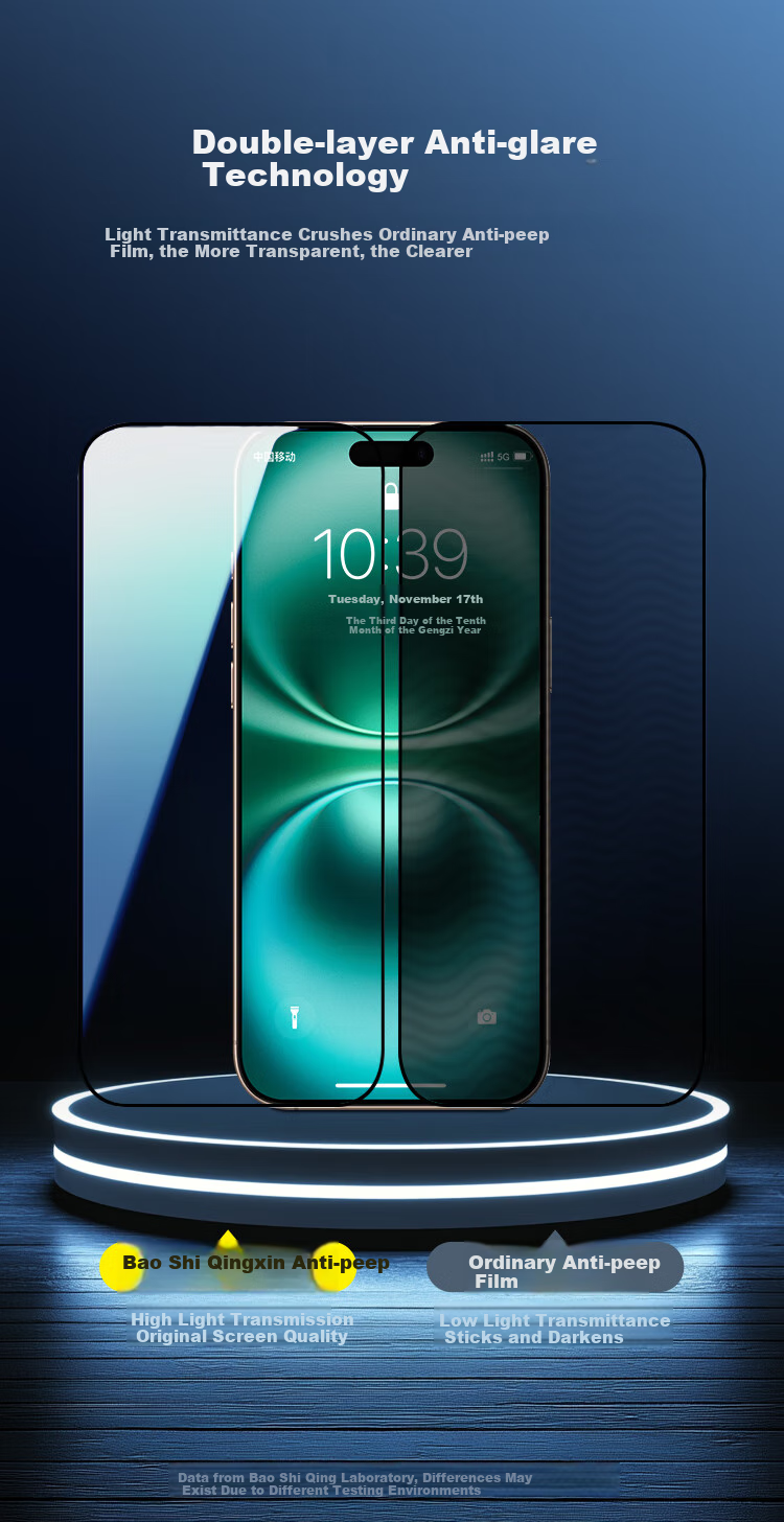 Защитное стекло BOSQING для Apple iPhone 12 Pro, антибликовое, антишпионское, противоударное, с полной защитой экрана, противоотпечаточное, с комплектом для установки