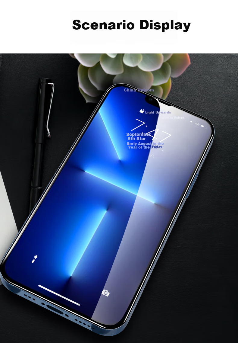 Защитное стекло LANGLING для Apple iPhone 14 Pro Max, полное покрытие, HD Clear, анти-ударное, анти-отпечатки пальцев, 2 шт.