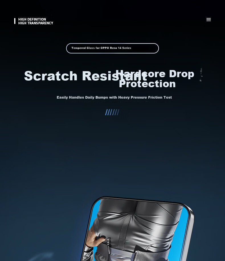 Защитное стекло Lanxingxiansheng для OPPO Reno14 Pro / Honor Win / Iqoo 15 / OnePlus Ace 6, высокая четкость, защита от падений и отпечатков пальцев