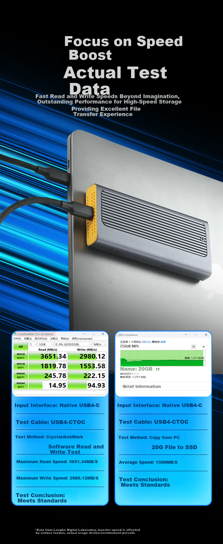 Внешний корпус для M.2 NVMe SSD