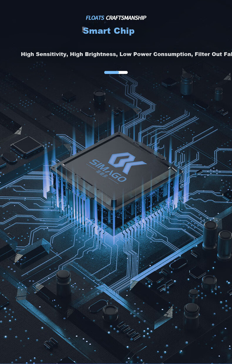 SIMAGO HH-05 Светящийся поплавок для рыбалки с датчиком изменения цвета, ультраяркий электронный поплавок, высокочувствительный