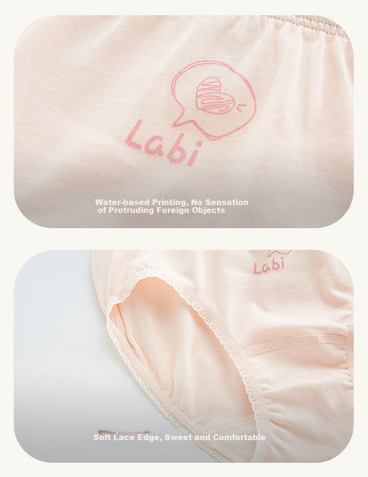 Детские трусы Labi Baby, 5 штук, хлопковые, для девочек, на все сезоны, размер 90, специальный цвет