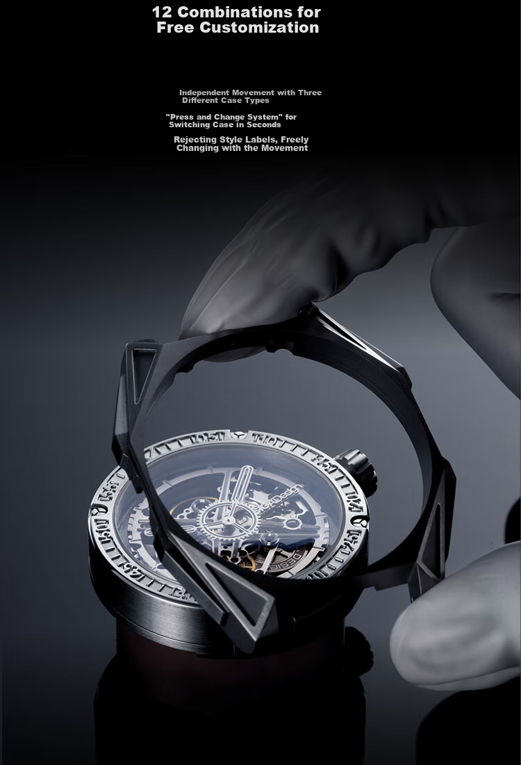 CIGA DESIGN Jijia Trendy Mechanical Watch, M Series Magician Titanium Watch for Men, One Watch Three Wears, New Year Gift