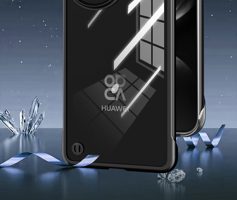 Чехол для Huawei Nova 14 Ultra, противоударный, ультратонкий, с защитой камеры, графитовый черный