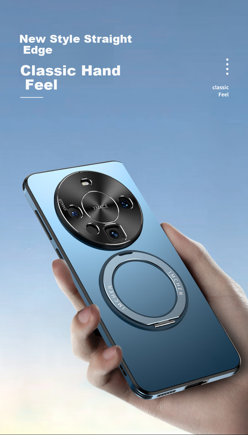 Чехол для Huawei Mate60 Pro/Pro+ Aimeichen с вращающимся кронштейном и защитой камеры, черный, силикон