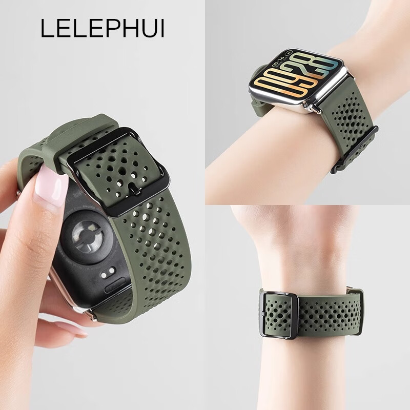 Ремешок Iboann для Xiaomi Mi Band 8 Pro, версия Chain 9 Pro, перфорированный силиконовый браслет для мужчин и женщин, спортивный, дышащий, новый