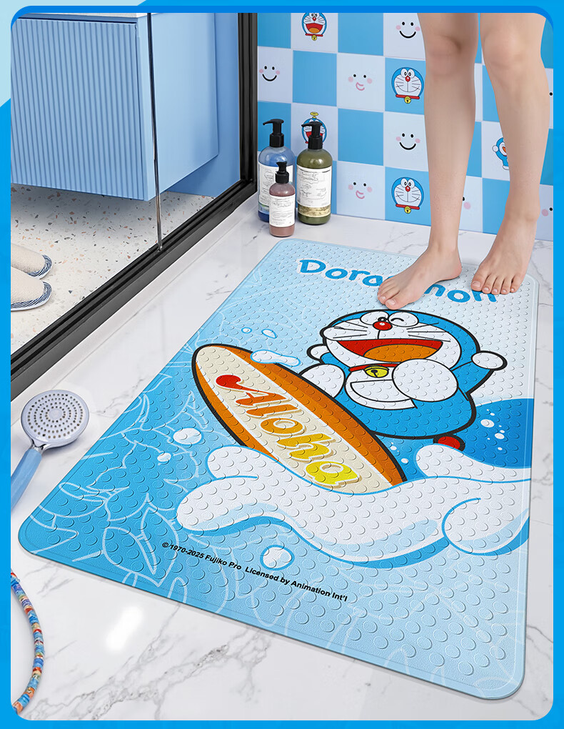 Коврик для ванной Dajiang Doraemon, нескользящий, для душа, противоскользящий, 50x80 см