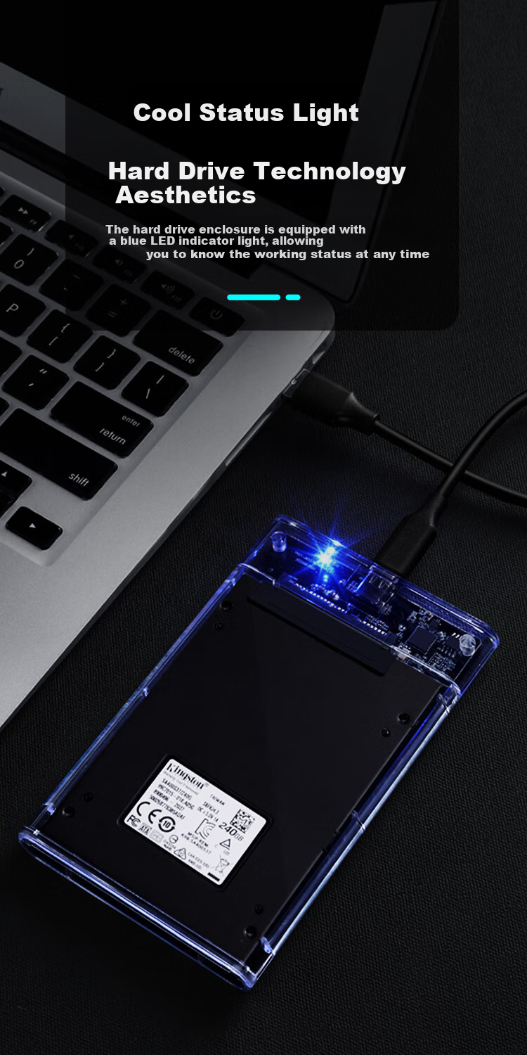 Внешний корпус для жесткого диска BUBM 2.5 дюйма, USB 3.1 Type-C, SATA, совместим с ноутбуками и настольными компьютерами, для SSD и HDD