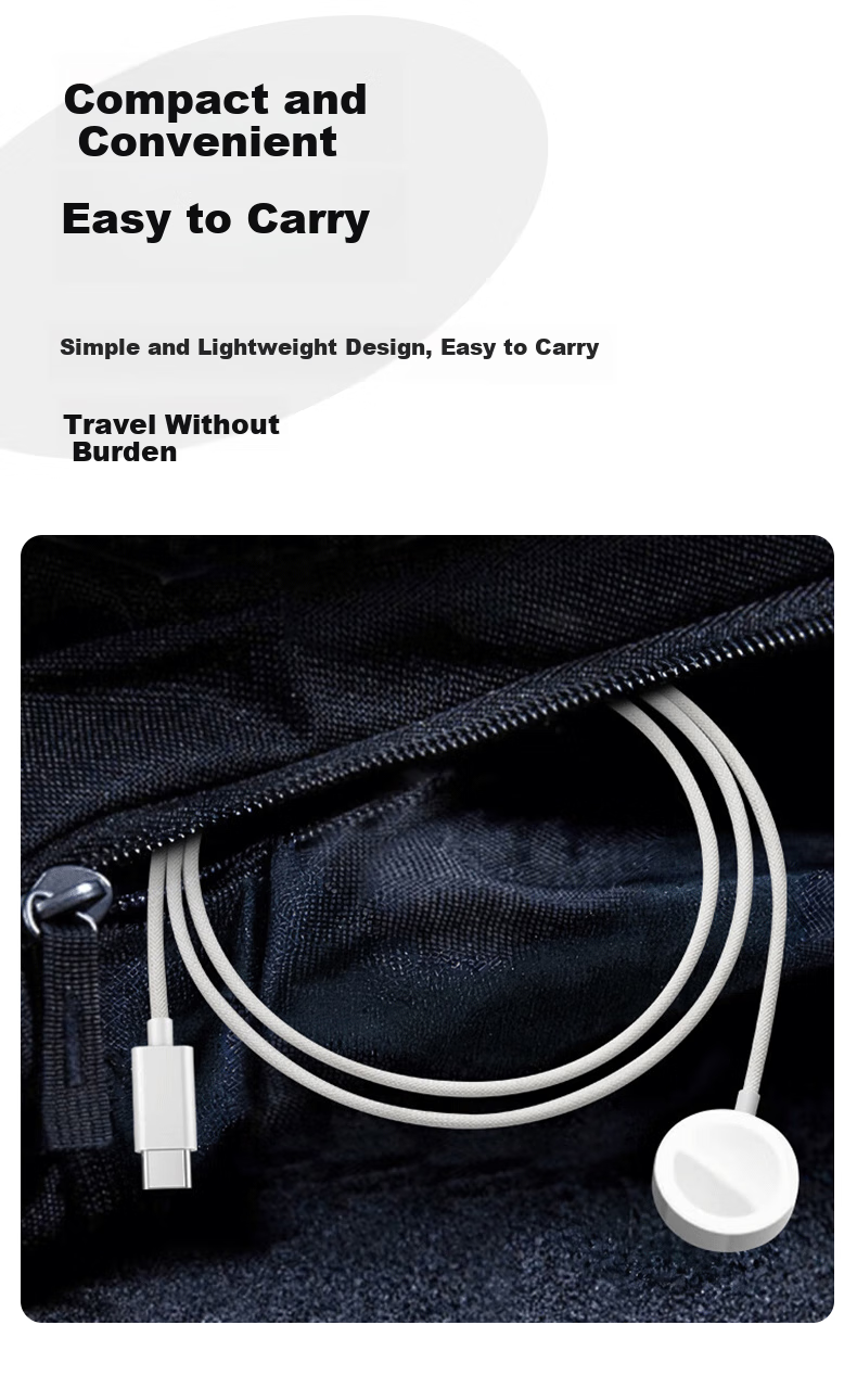 Беспроводная док-станция Masentek для Apple Watch, совместимая с кабелями Type-C/USB, магнитная подставка для зарядки Apple Watch Series 1-9, SE, Ultra