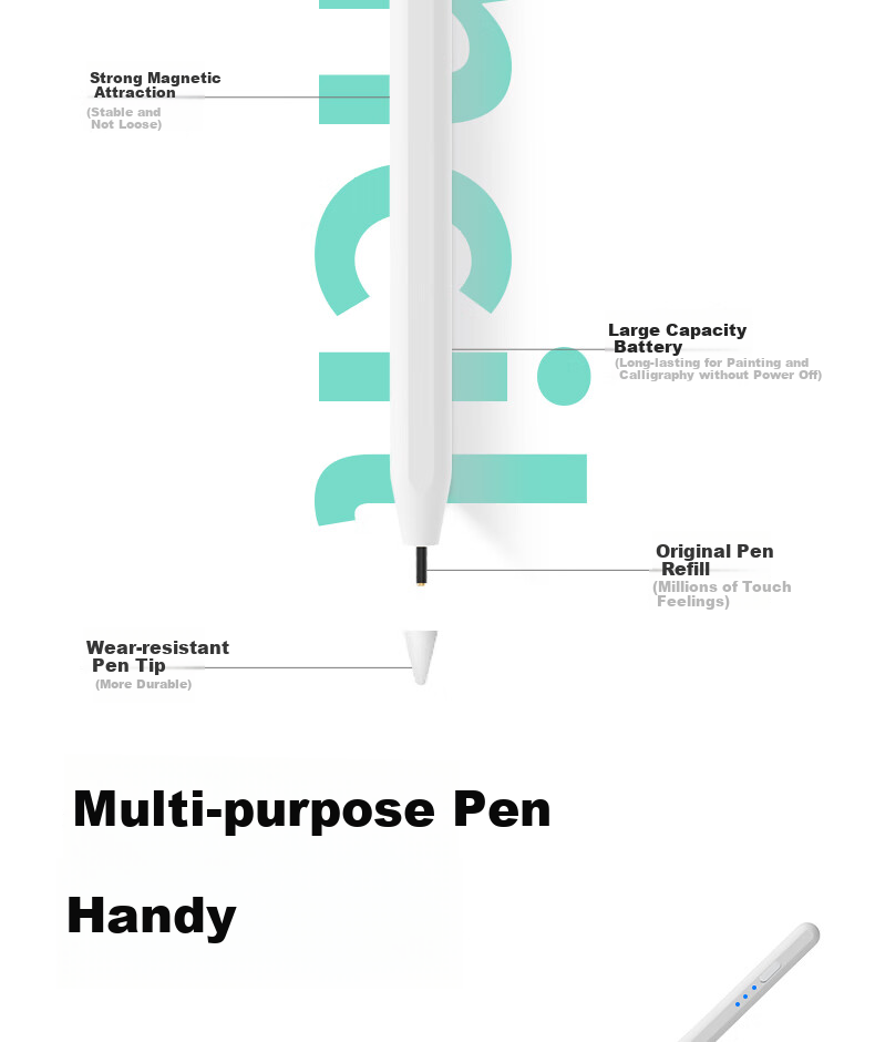 Стилус MUSTTRUE для планшетов Huawei, совместим с M-Pencil третьего поколения, подходит для MatePad 11.5S/Pro 12.2/Air 12, анти-залипание, магнитная зарядка, фиолетовый