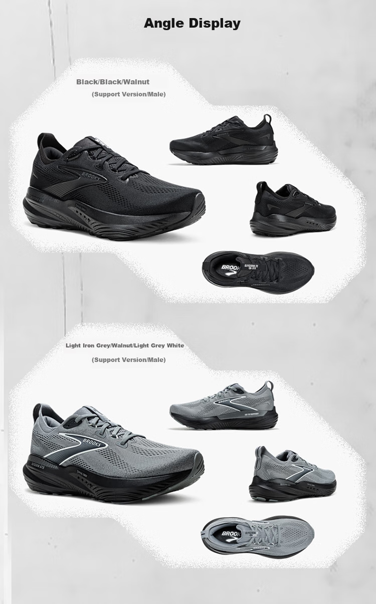 Мужские кроссовки Brooks Glycerin GTS 22 для бега, черные, размер 44.5