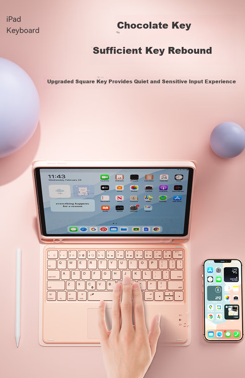 Защитный чехол B.O.W Hangshi HC018 для iPad 10-го поколения (10.9 дюйма), универсальный, с магнитным отделением, фиолетовый