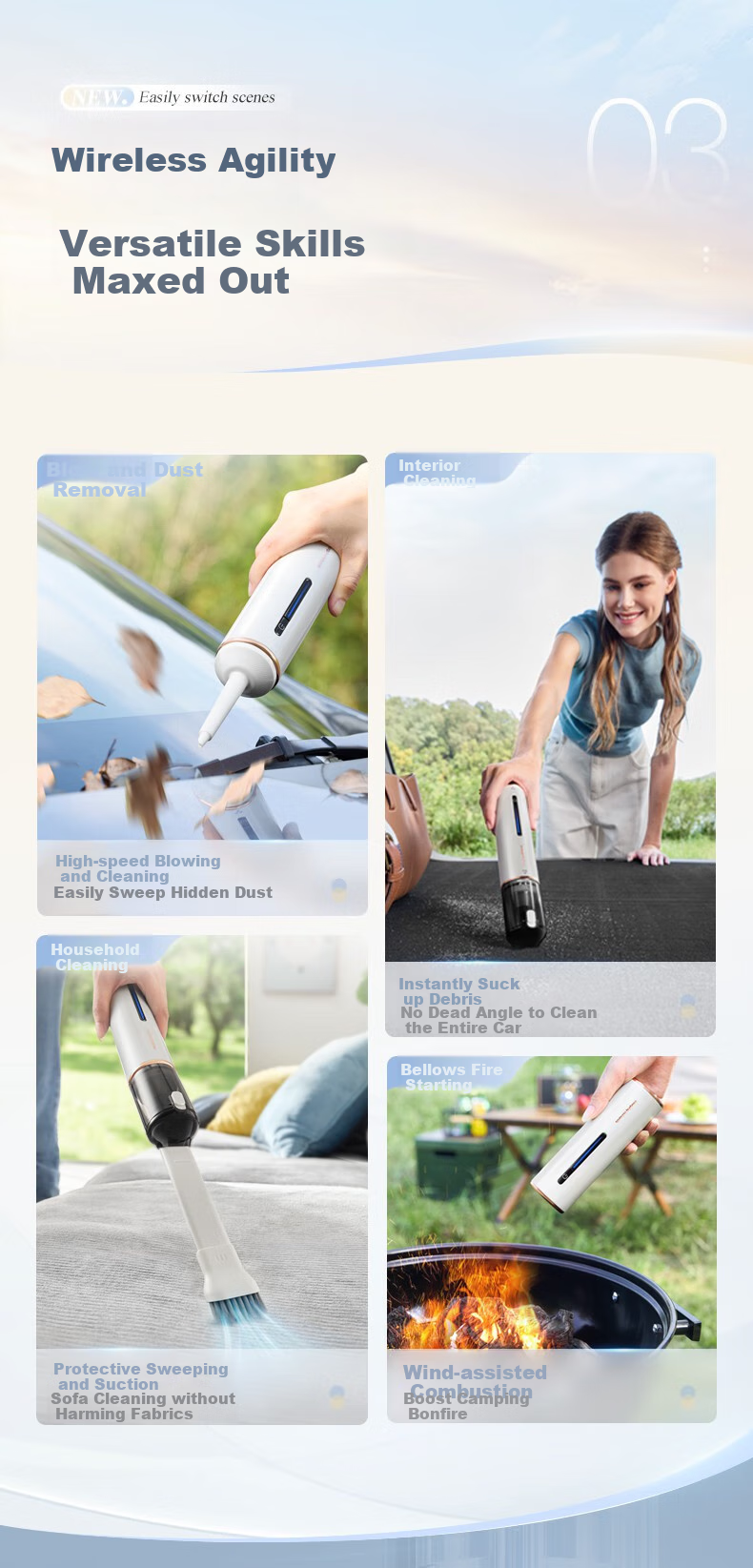 Беспроводной пылесос Morphy Richards MR3937, портативный, многоцелевой для дома и автомобиля, с функцией всасывания и выдувания, портативный воздушный насос для использования на открытом воздухе, мощное всасывание, легкая очистка