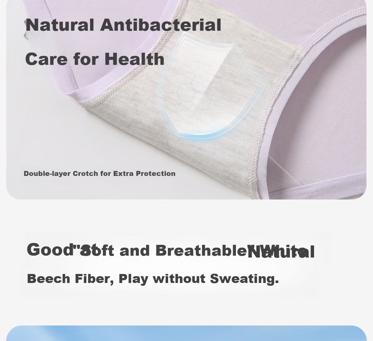 COCO SMART Трусы для девочек, подростковые, бесшовные, дышащие, с хлопком и модалом, размеры M-XXL