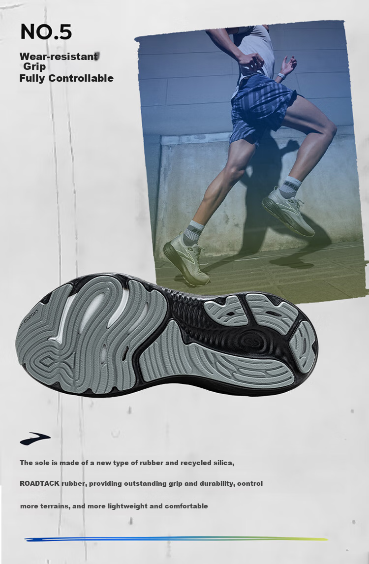 Мужские кроссовки Brooks Glycerin GTS 22 для бега, черные, размер 44.5