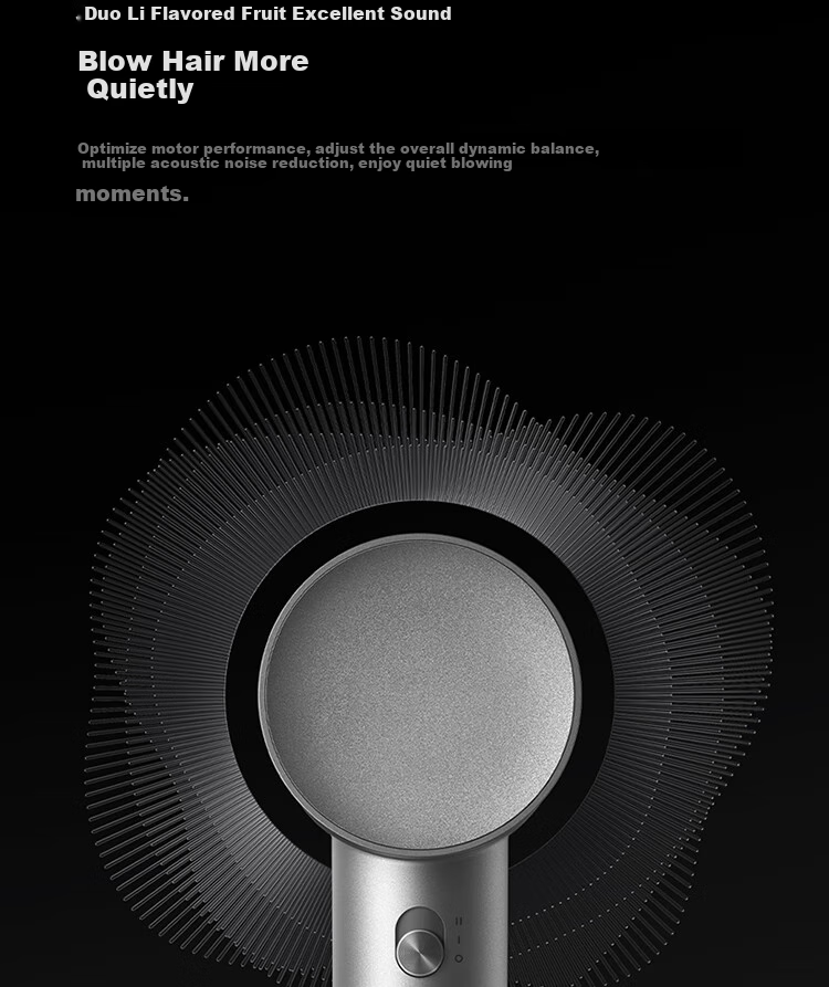 Фен Xiaomi Mijia High-Speed Hair Dryer Pro, 1600 Вт, 50°C, защита кожи головы, отрицательные ионы, с насадкой, серый