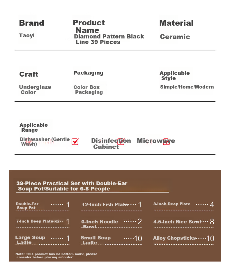 Набор столовой посуды