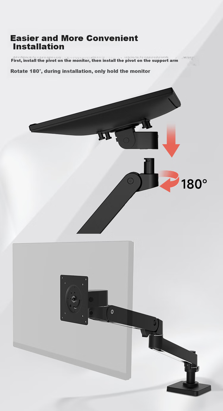 Кронштейн для монитора ERGOTRON LX PRO, регулируемый по высоте, механический кронштейн, матовый черный