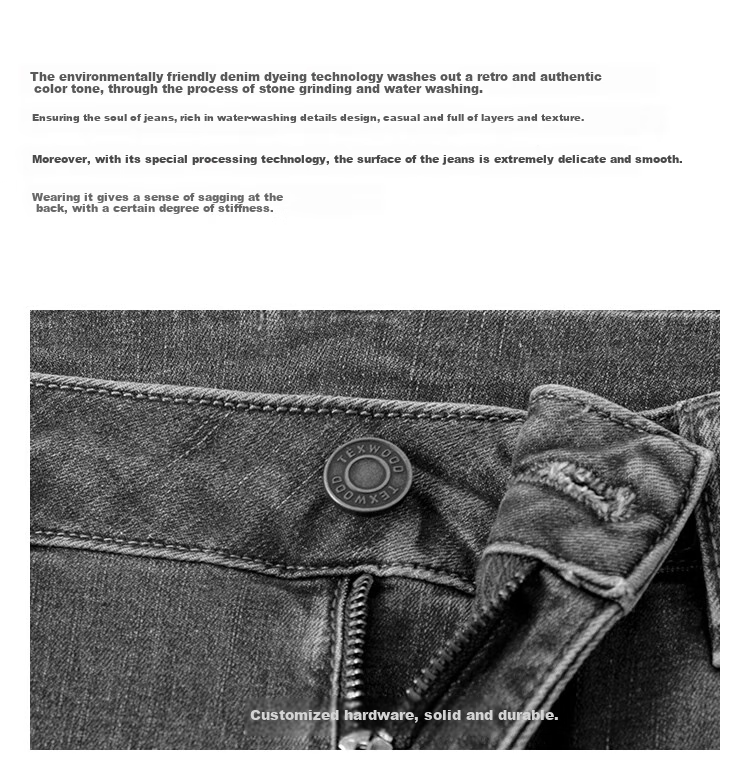 Джинсы Texwood Apple Men's Jeans, мужские, размер 36, светло-серые