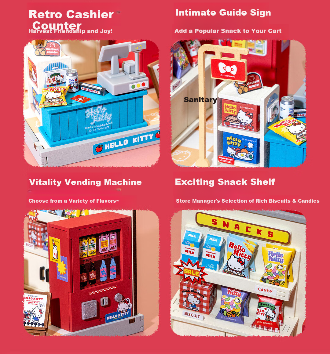Конструктор Rolife Pac-Man Sanrio DIY Dollhouse Building Blocks Toy, Подарок на День Рождения, День Святого Валентина, Новый год