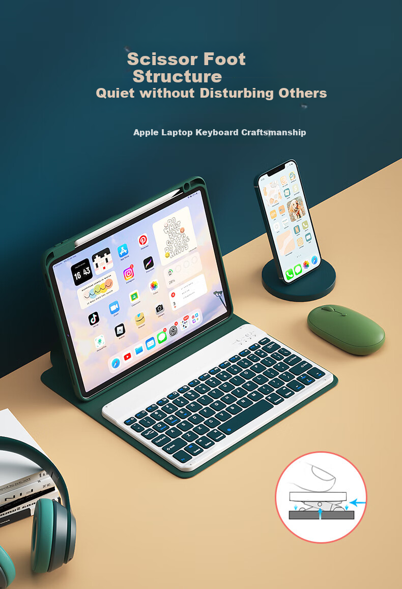 Чехол-книжка B.O.W Hangshi HC036K для iPad Air 4/Air 5, 10.9 дюйма, фиолетовый