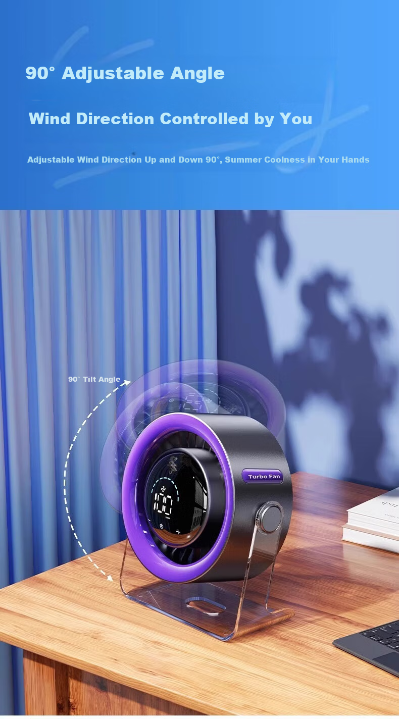 Портативный вентилятор Azeada RS-ZF15, 100 скоростей, USB, настольный, напольный, настенный, с сенсорным управлением