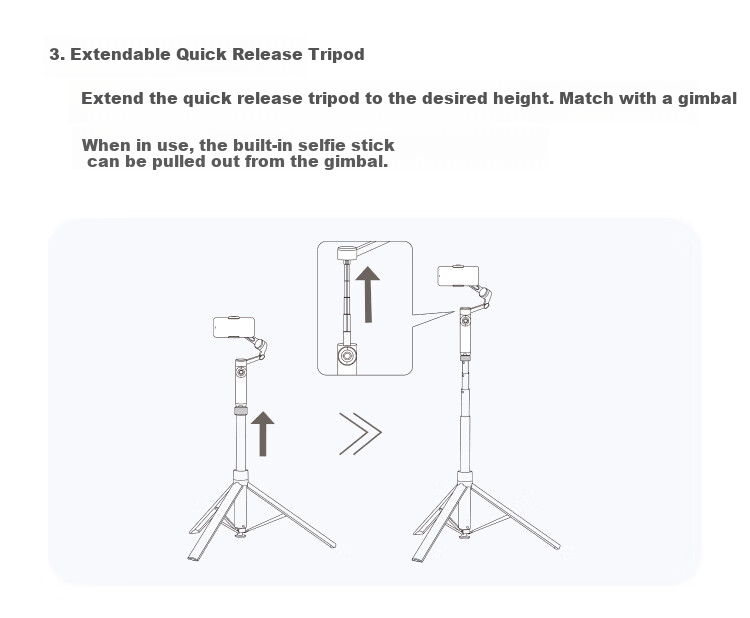 Штатив Insta360 Quick Tripod для камер Insta360 Flow 2 Pro / X Series / Ace Series, алюминиевый сплав, черный