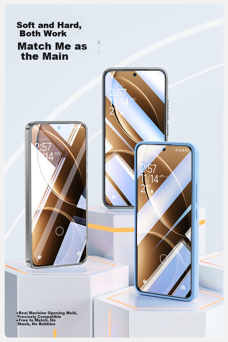 Защитное стекло SmartDevil для Xiaomi Redmi K80/K80 Pro, алмазная степень защиты, ультрагладкое, устойчивое к отпечаткам пальцев, ударопрочное, HD Clear, защитная пленка