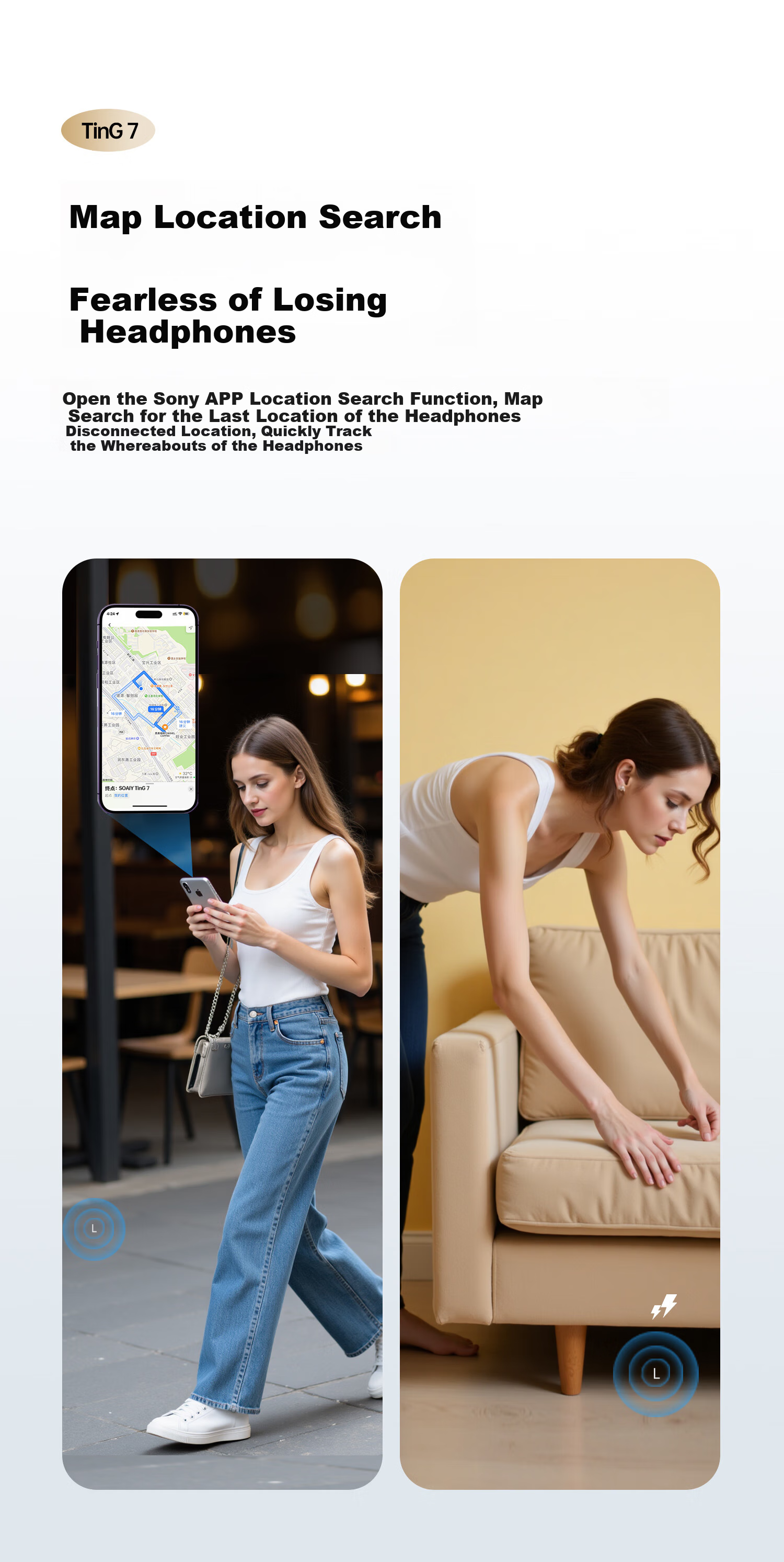 Беспроводные наушники Soaiy Ting 7 с открытым ухом, Bluetooth 6.0, True Wireless, шумоподавление, длительное время работы, черный
