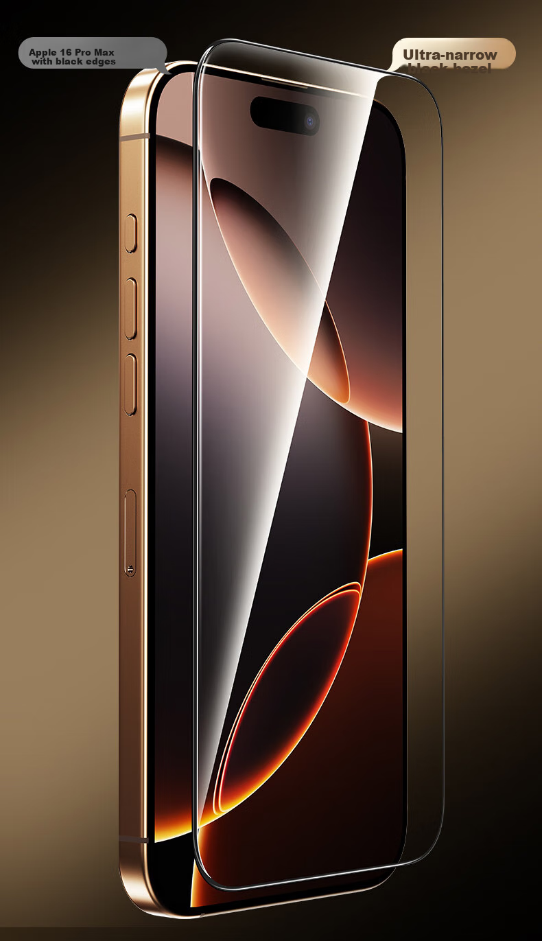 Защитное стекло ESR для iPhone 16 Pro, сертифицированное Corning, противоударное, антиотпечатки, HD Clear